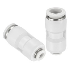2 Pcs Reducing 1/2" Tube OD x 1/4" Tube OD Push to Connect Fittings, White