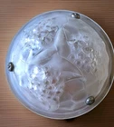 Degué Ros pendant lamp: Art Deco elegance in frosted glass and bouquets of flowers