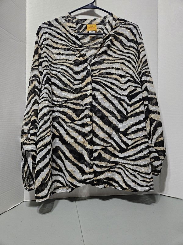 Ruby Rd Woman Size 16W Multicolored Sheer