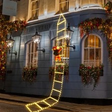 1.5/3M Christmas Decoration LED Santa Claus Climbing Ladder Light USB Plug Xmass
