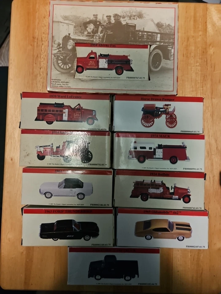 Vtg Reader's Digest 2001 Lot of 10 Die-Cast Classic Cars Assorted Models 1:64  - Image 2 of 4