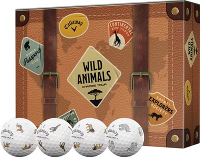 ■お盆sale■caraway他　ゴルフグッズ Callaway WILD ANIMALS Limited Edition Chrome Tour Golf Balls Lion