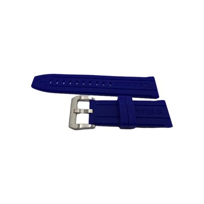 Swiss Legend Submersible Watch Strap Band Silicone Blue 24mm
