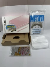 Nintendo DS Lite Coral Pink Peach Crystal Sticker Console BOX & INSERTS ONLY!