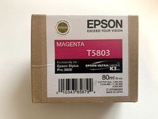 02-2011 New In Box Genuine Epson Pro 3800 LightMagenta 80ml K3 Ink T5806 T580600