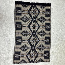 RRL Ralph Lauren Native Pattern Wool Scarf Beige Black Gray Unisex Pre-owned