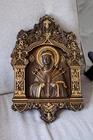 Blessed Virgin Mary OF SEVEN SORROWS WOOD CARVED CHRISTIAN ICON WALL HANGING