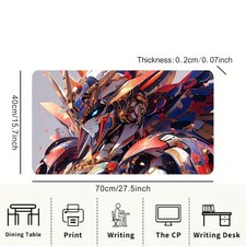 40 90cmExtra-Large Gaming Mouse Pad with Colorful Mecha Design, Non-Slip Rubber