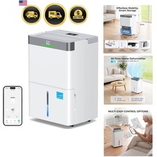 Max 80 Pint 5000 Sq.Ft Wi-Fi Home Dehumidifier for Basement with Drain Hose