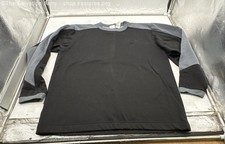 The North Face Men's Black Gray Long Sleeve Crew Neck T-Shirt Size Medium