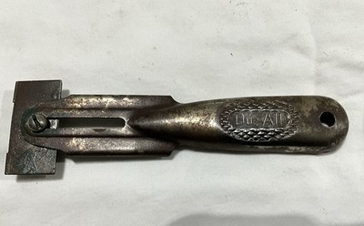 Vintage Duz-All Tool Razor Blade Scraper Knife - Blade Slides Away