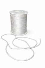 100 Yards White Braided Nylon Cord Non Stretch Fabric Rope Craft / Sewing /