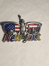 Calamita frigo souvenir New York City con punti di riferimento iconici 3D