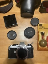 Vintage 35mm Camera Bundle Pentax ME Super SLR Film Camera with Lenses and more
