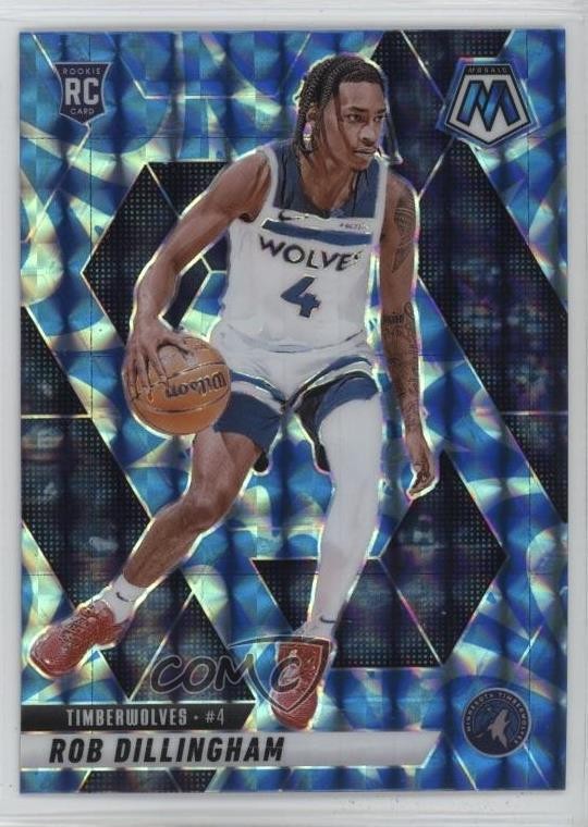 2024-25 Panini Mosaic Rookies Reactive Blue Prizm Rob Dillingham #218 1hr4