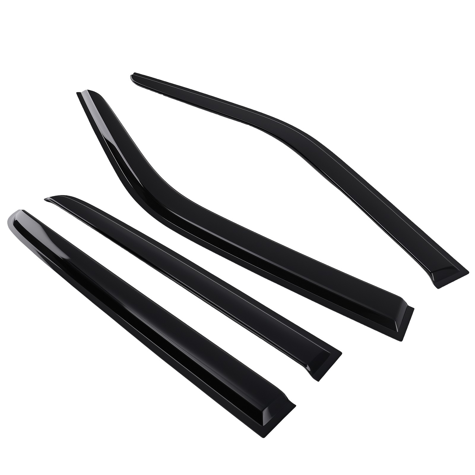 Outside Mount Window Deflectors for Ford F250-F550 Super Duty Crew Cab 1999-2016