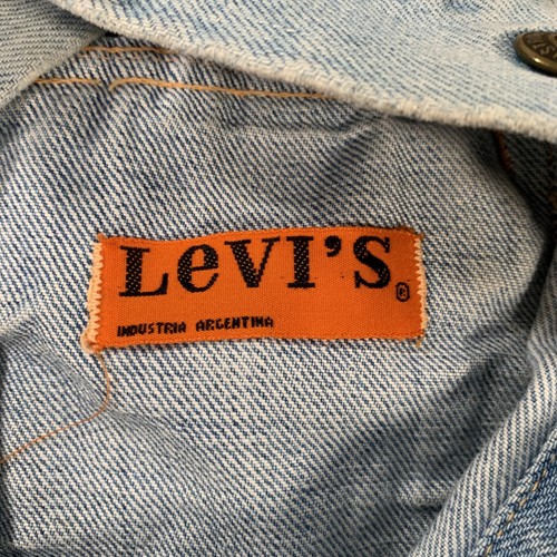 Vintage Levi's Denim Jacket Womens Size 38 Orange Tab Jean - Picture 6 of 11