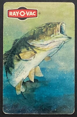 Rayovac Ad Bass Fish Vintage Single Swap Playing Card