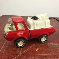 Vintage Metal Fire Tonka Truck Toy Car Mid Century USA Fireman Firefighter Pump