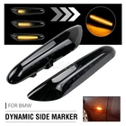 2X Smoked LED Fender Side Marker Light Sequential Turn Signal Lamp.for BMW 328i