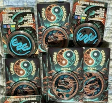 Lot of 5 Lunar Dragon Colored PROOF 33g .999 2024 Copper LIMITED 1oz Cool2Coin