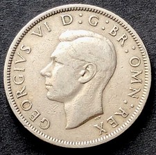 1950 HALF CROWN COIN 2/6d BRITISH COPPER/NICKEL COIN - KING GEORGE VI