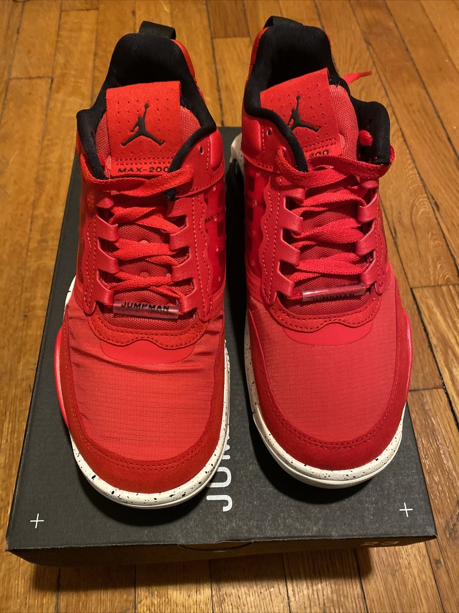 Nike Air Jordan Max 200 Men's Retro CD6105-601 Size Fire Red Cement  Concrete