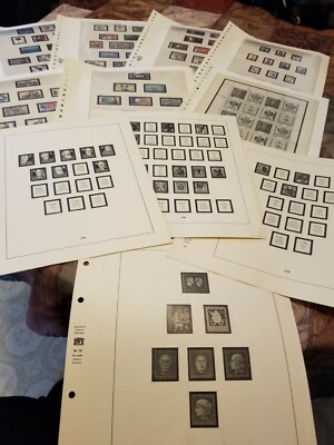 11 Lindner T Pre-printed Album Pages 1990 1989 1988 1954 + 1948 (not complete)