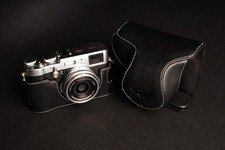 Genuine Real Leather Full Camera Case bag cover for FUJIFILM X100T Black