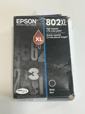Epson DURABrite 802XL T802XL120-S Ultra Black Ink Cartridge EXP 4/24