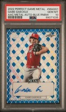 2022 Perfect Game AUTO Blue Rainbow /25 GABE GAECKLE Arkansas Razorbacks PSA 10