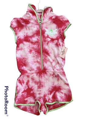JUICY COUTURE girl's NWT sz M (10/12) pink tie-dye hooded