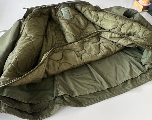 US Army Military Field Jacket Cold Weather Lined Hooded Size Med Regular Vintage - Picture 8 of 12