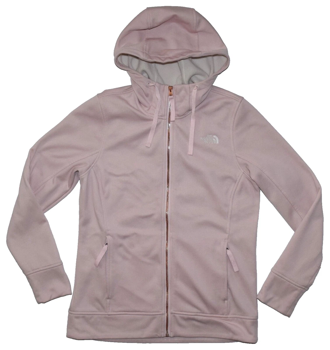 pink north face with rose gold zipper