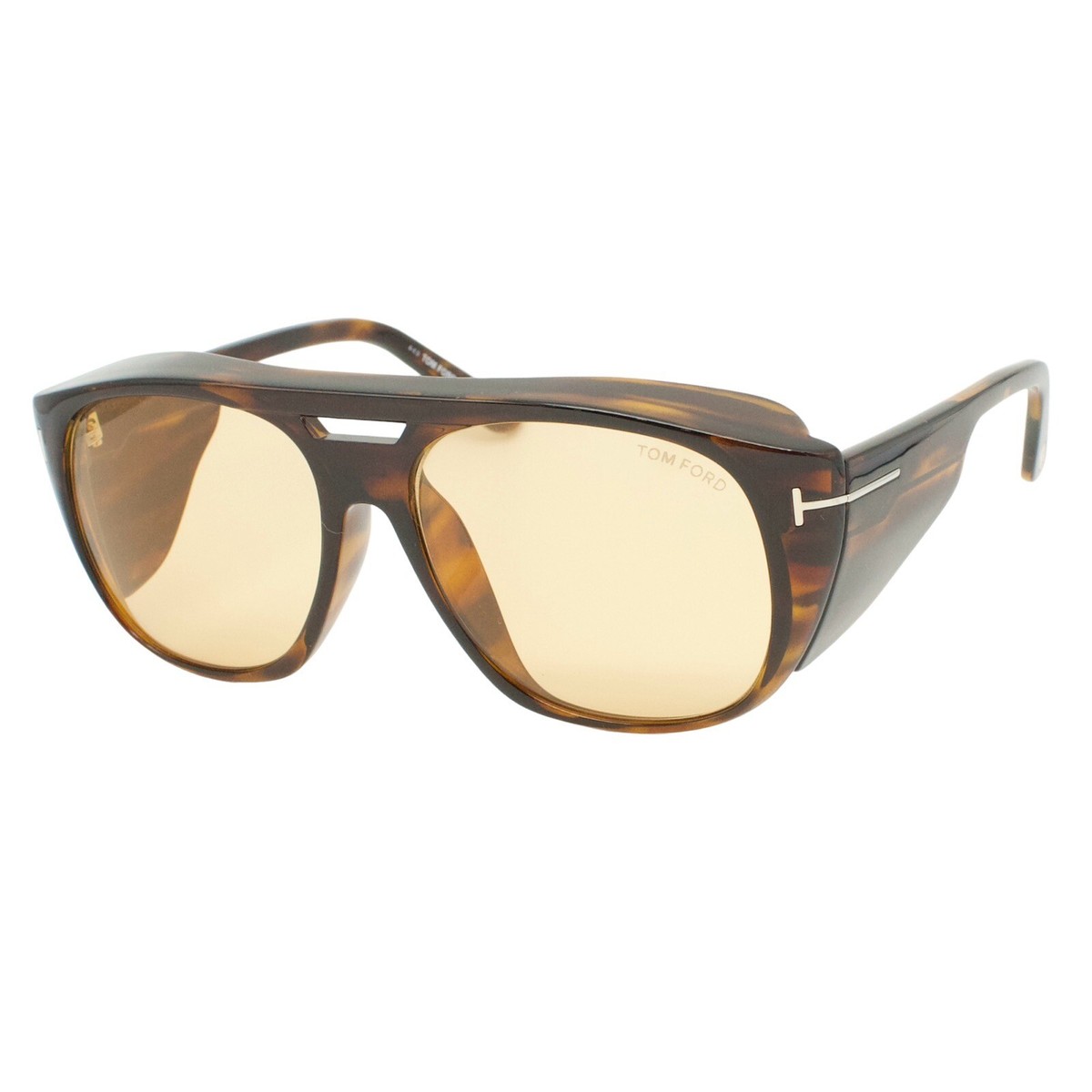 TOM FORD◆ Retro sunglasses Brown Tom Ford Fender 799 50E Havana Brown Lens Men's Sunglasses