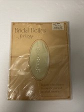 Bridal Belle  s For Legs Hosiery Ankle Design Side Seam Pearls Medium Tall Ivory