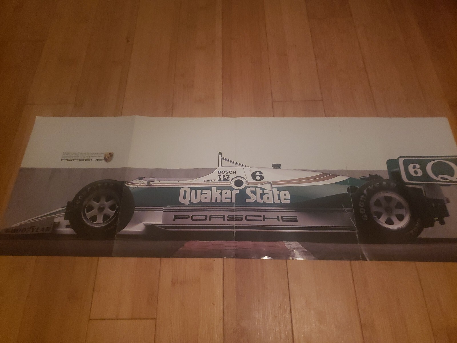 Porsche Quaker State Indy Car Poster Large Decor Vintage eBay