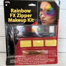 Fun World Halloween Rainbow FX Zipper Face Makeup Costume Party Accessory Kit