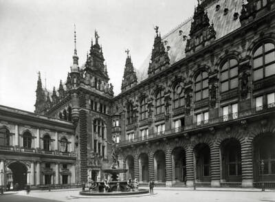 he Rathaus in Hamburg Germany Hamburg in 1920 OLD PHOTO