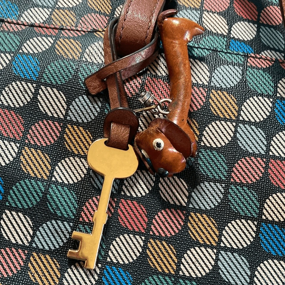 Bolso de Mano Grande Fossil "Rachel" en Patrón Multicolor 12 X 14 X 4.5 Foto 2 de 4