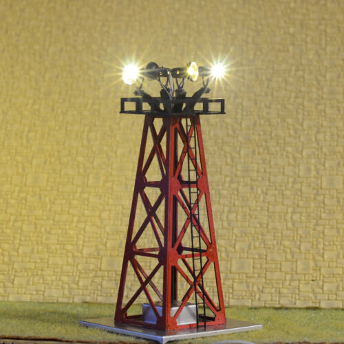 1 x HO tower light LED made yard light spot working assembled metal food #R2 - 第 1/6 張圖片