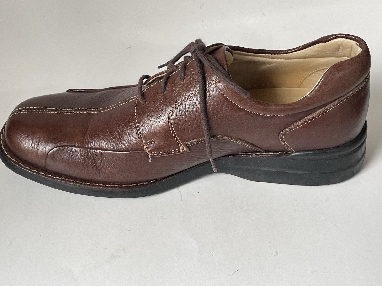 SAOLA Scarpe da uomo Johnston & Murphy Shuler in pelle di pecora marroni taglia 11M