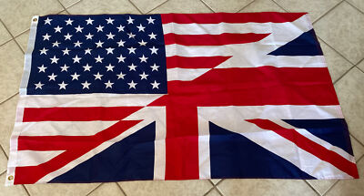 USA & Great Britain Friendship Flag 3x5 Ft   American UK Union Jack