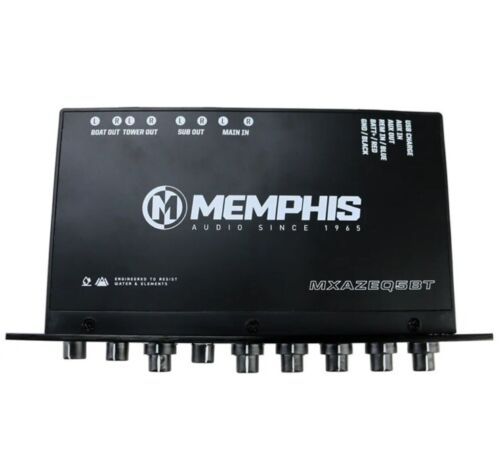 Memphis MXAZEQ5BT Dual Zone 5-Band EQ w/ Bluetooth Marine Audio Equalizer NEW - Picture 1 of 5