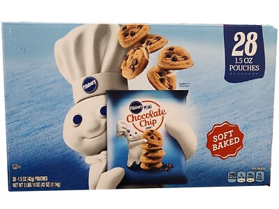Pillsbury Soft Baked Mini Chocolate Chip Cookies (1.5 oz, 28 Ct
