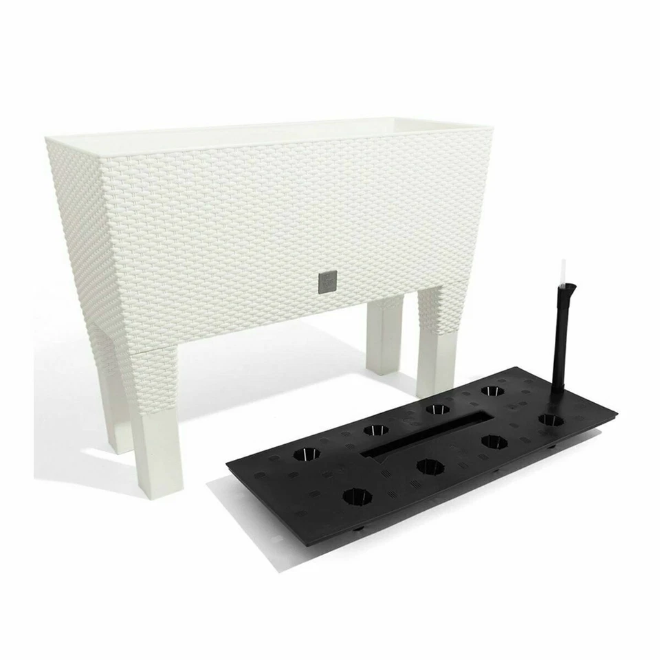 Flower Pot Trough 80cm Planter Rattan Effect +Self Watering insert Modern - Image 4 of 4