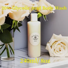 20% Glycolic Acid Body Wash  8oz Anti-aging, spots, wrinkles, Acne, exfoliate