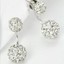 thumbnail 5 - 1 Pair Women Lady Jewelry Silver Double Beaded Rhinestone Crystal Stud Earrings