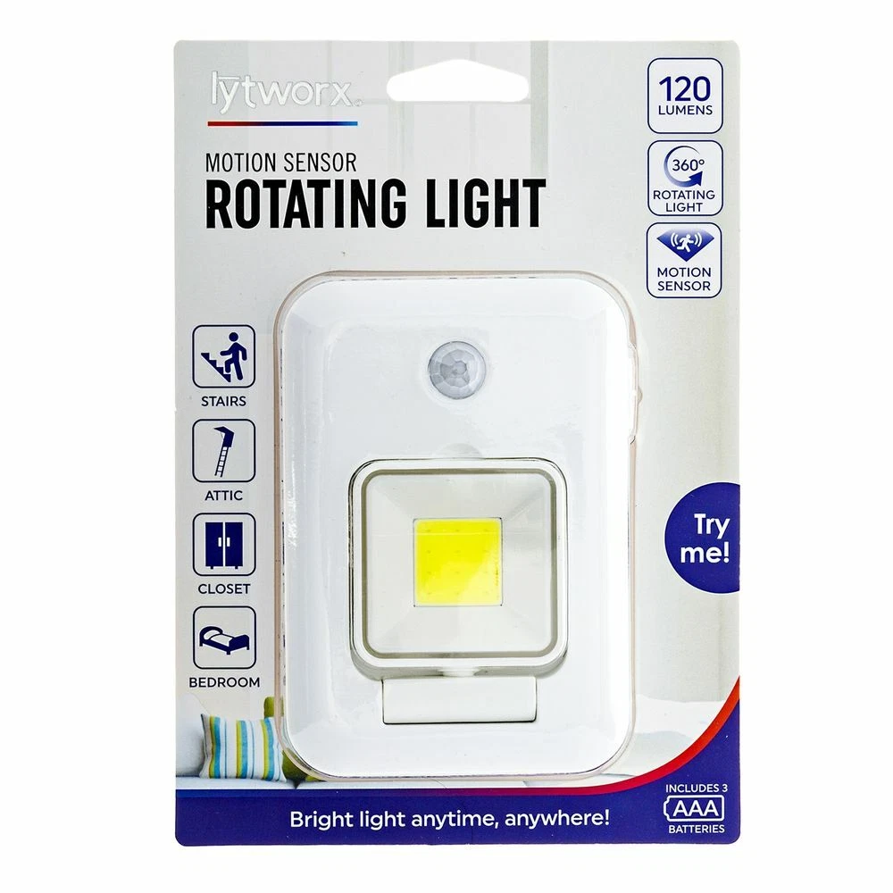 Lytworx Lamp Motion Sensor Light Battery LED Night Operated Wireless Rotating