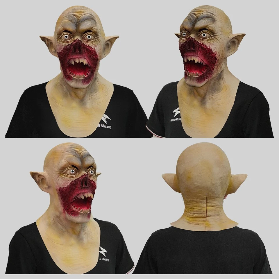 Masquerade Halloween Latex Scary Zombie Headgear Mask Creepy Party Cosplay Prop - Image 2 of 4